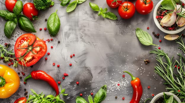 Various types of fresh and colorful vegetables are spread out on a wooden table, showcasing a vibrant and healthy assortment.
