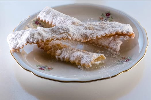 chiacchiere, a traditional fried neapolitan carnival pastry