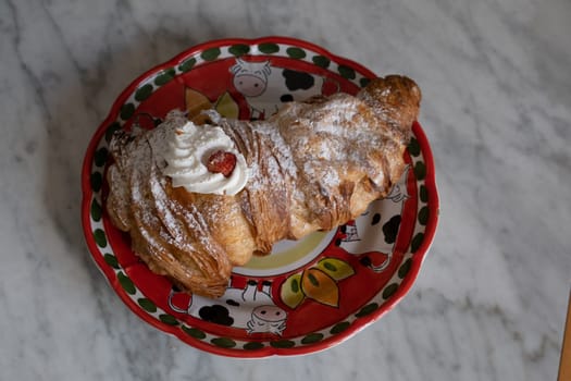 lobster tail, a typical dessert of modern Neapolitan pastry