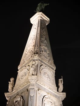 Details in  Gesù Nuovo square in Historical center of Naples