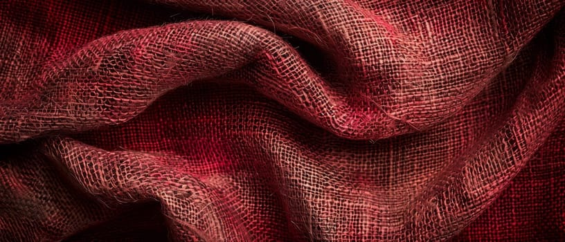 Lush burgundy fabric folds captured in a full frame, emphasizing texture and depth for sophisticated designs