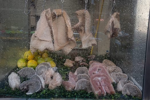 Pork snout, traditional street food in naples