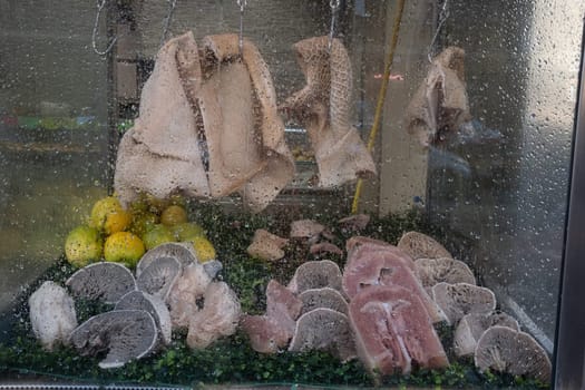 Pork snout, traditional street food in naples