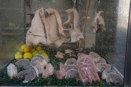 Pork snout, traditional street food in naples