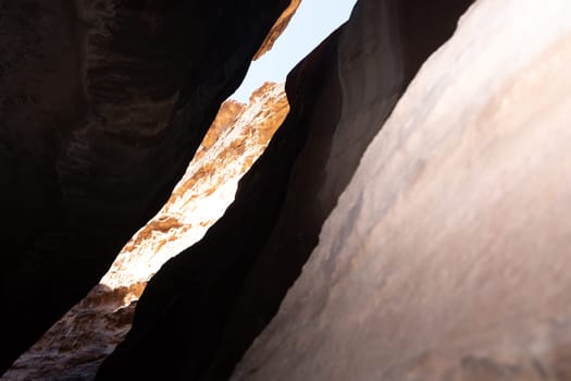 Canyon at the entrance in Petra, Jordan ancient city