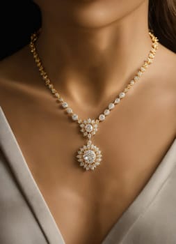Diamond jewelry luxury and fashion jewelry. ai generative.