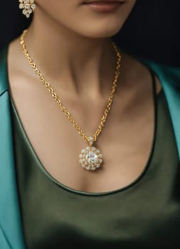 Diamond jewelry luxury and fashion jewelry. ai generative.