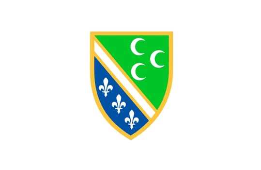Sandzak Flag. National Coat of Arms of Bosniac National Council. Bosniaks of Serbia Nation Country Banner Icon Sign Symbol Clipart Artwork EPS Vector