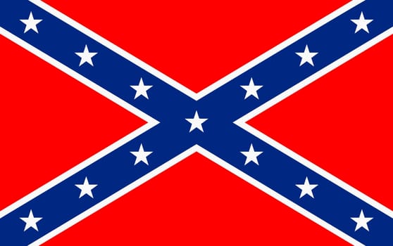National flag of the Confederate States of America - vector illustration.