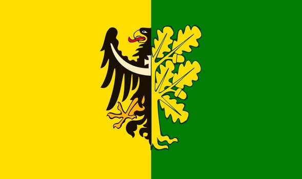 Flag of arms of Valbzhi district