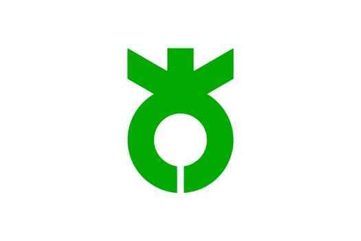 Daito City Flag, Country Japan, Osaka Prefecture, Closeup View, 3D Rendering