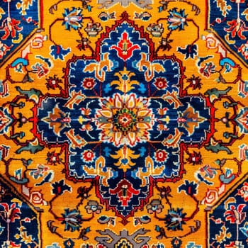 Luxury Indian Rug - backdrop. Old Turkish kilim. Vintage Persian carpet, tribal texture. Ethnic textile. Perfect abstract frame design - background