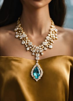 Diamond jewelry luxury and fashion jewelry. ai generative.