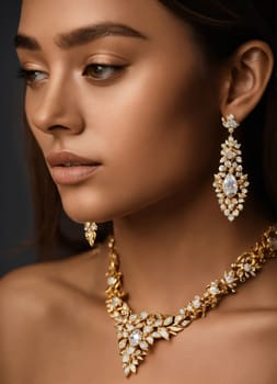 Diamond jewelry luxury and fashion jewelry. ai generative.