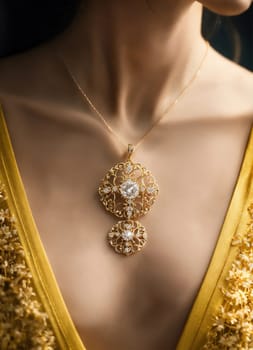 Diamond jewelry luxury and fashion jewelry. ai generative.