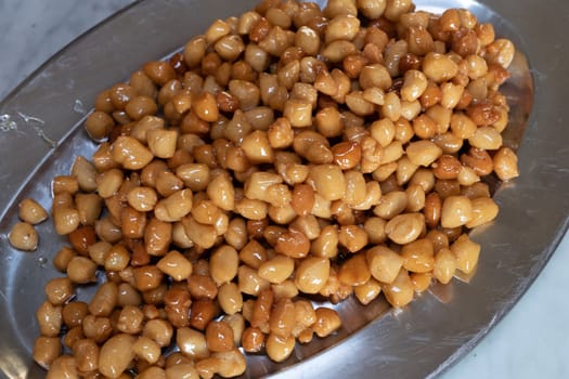 Struffoli - Traditional Neapolitan Dessert Served at Christmas. Honey Glazed, Fried