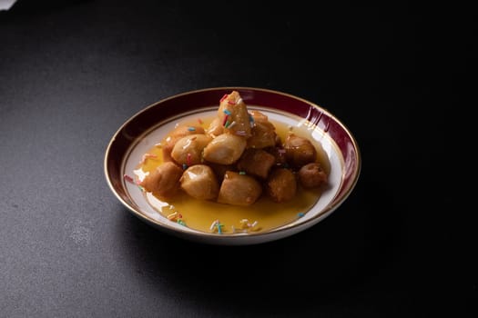Struffoli - Traditional Neapolitan Dessert Served at Christmas. Honey Glazed, Fried