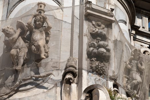 The famous ashlar of  Gesù Nuovo church in Historical center of Naples
