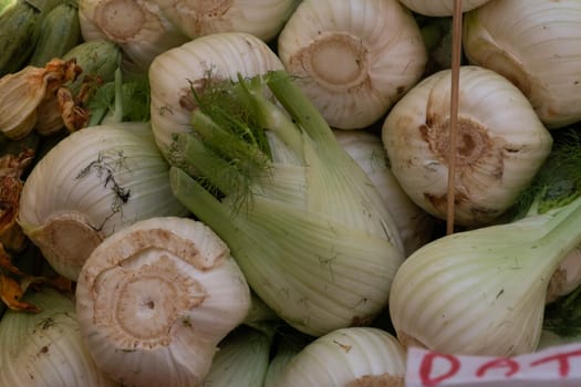 Various vegetables exposed in open market