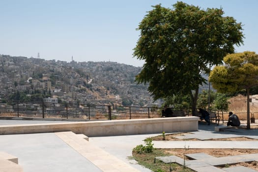 Panorama of Amman from citadel ,Jordan