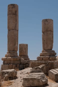 Panorama of Amman from citadel ,Jordan
