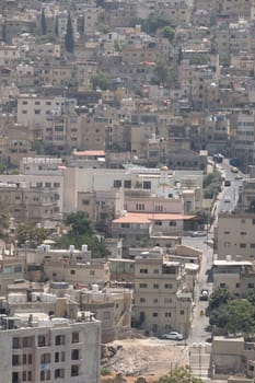 Panorama of Amman from citadel ,Jordan