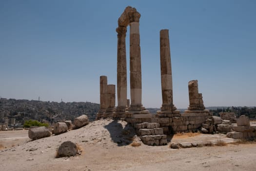 Panorama of Amman from citadel ,Jordan