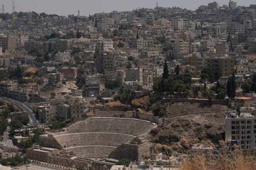 Panorama of Amman from citadel ,Jordan