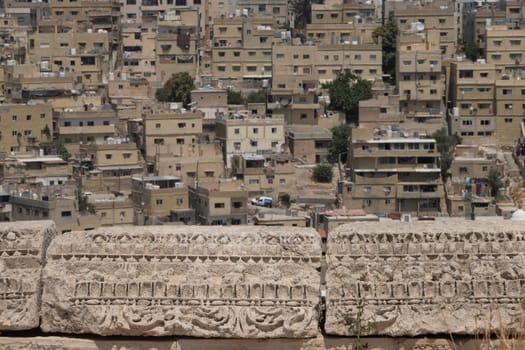 ruins in the citadel in Amman, Jordan