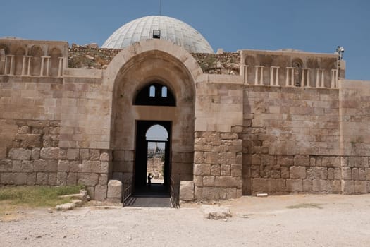 ruins in the citadel in Amman, Jordan