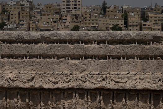 ruins in the citadel in Amman, Jordan