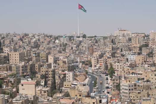 ruins in the citadel in Amman, Jordan