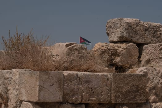 ruins in the citadel in Amman, Jordan
