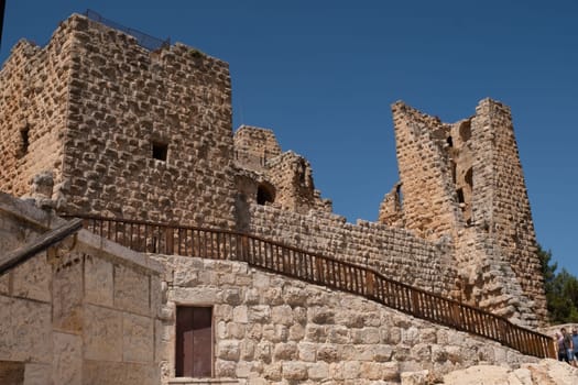 Ajloun Castle in north-western Jordan. Arab and crusaders fort.