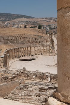 Jerash (Gerasa), ancient roman capital and largest city of Jerash Governorate, Jordan