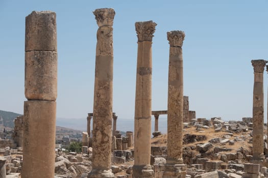 Jerash (Gerasa), ancient roman capital and largest city of Jerash Governorate, Jordan