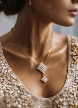 Diamond jewelry luxury and fashion jewelry. ai generative.