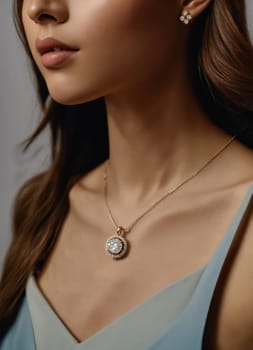 Diamond jewelry luxury and fashion jewelry. ai generative.