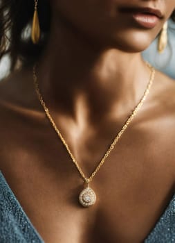 Diamond jewelry luxury and fashion jewelry. ai generative.