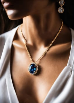 Diamond jewelry luxury and fashion jewelry. ai generative.