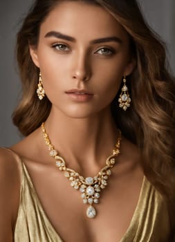 Diamond jewelry luxury and fashion jewelry. ai generative.