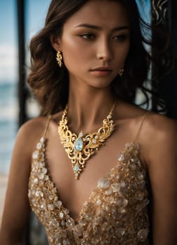 Diamond jewelry luxury and fashion jewelry. ai generative.