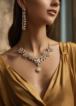 Diamond jewelry luxury and fashion jewelry. ai generative.