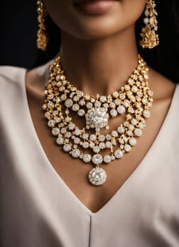 Diamond jewelry luxury and fashion jewelry. ai generative.