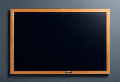 AI generated of a blackboard with a wooden frame on a wall