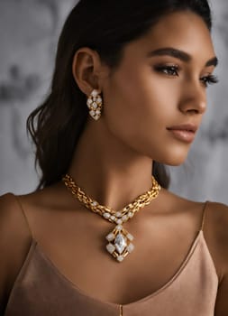 Diamond jewelry luxury and fashion jewelry. ai generative.