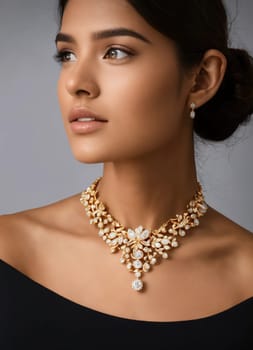 Diamond jewelry luxury and fashion jewelry. ai generative.