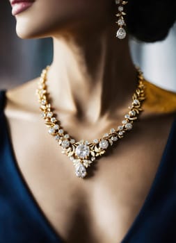 Diamond jewelry luxury and fashion jewelry. ai generative.