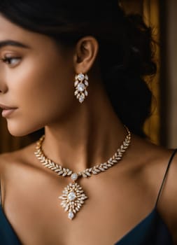 Diamond jewelry luxury and fashion jewelry. ai generative.