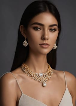 Diamond jewelry luxury and fashion jewelry. ai generative.